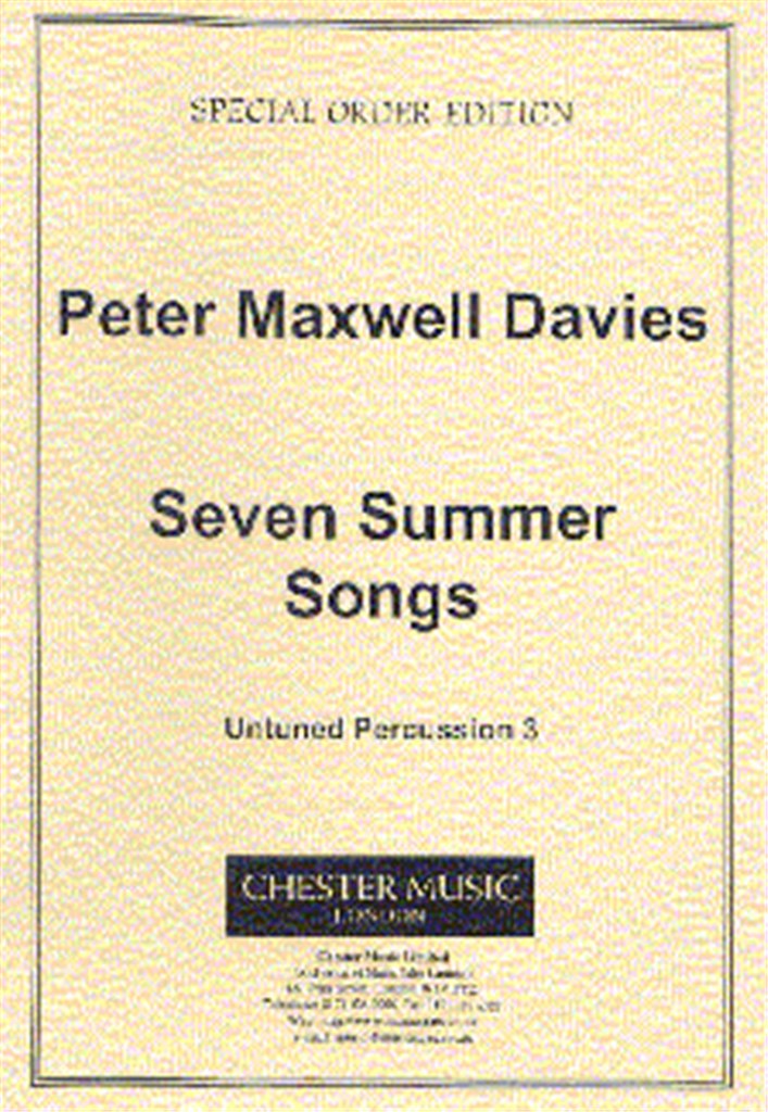 Seven Summer Songs - Untuned Percussion 3